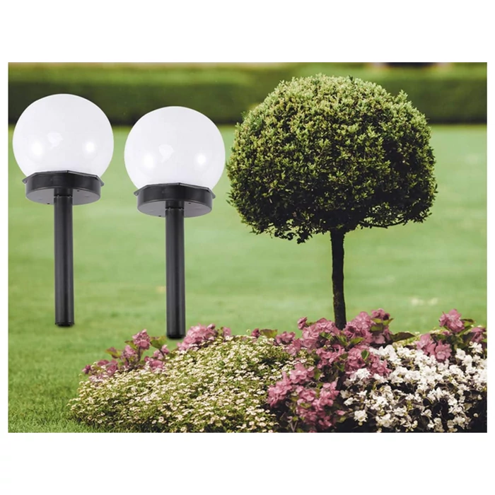 4x napelemes kerti lámpa, fehér, 10cm