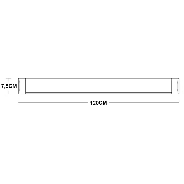 LED felületszerelt lámpa 120cm 28w, meleg fény