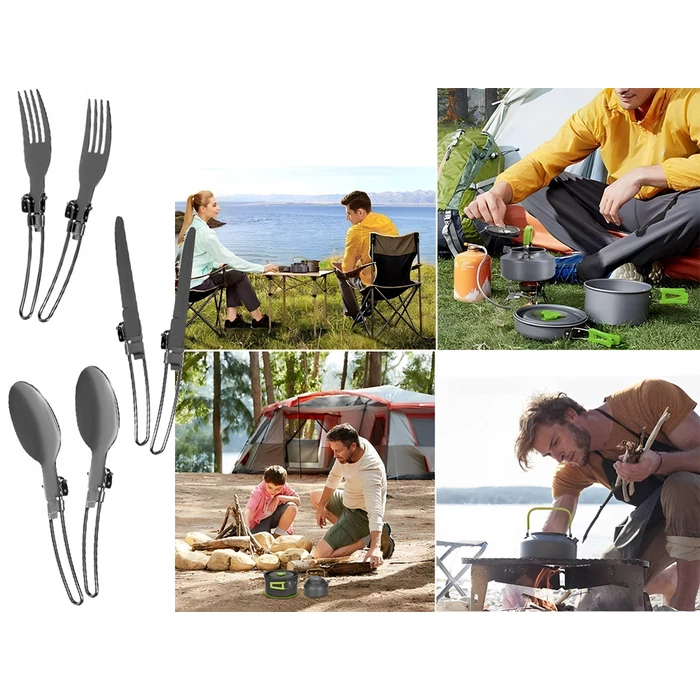 18az1-ben kemping edény és étkészlet, 2 személyes