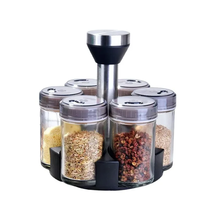 Forgó fűszertartó, 6db