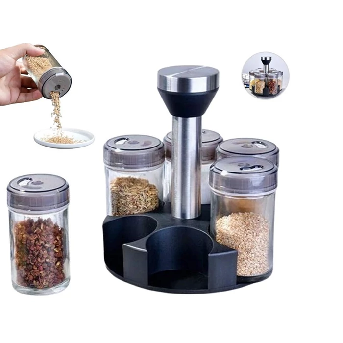 Forgó fűszertartó, 6db