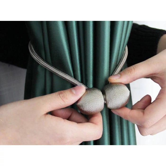 Mágneses függönyelkötő, fehér