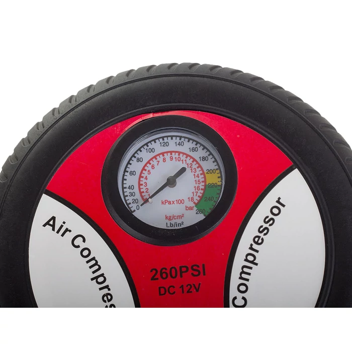 Autós kompresszor nyomásmérővel 12V