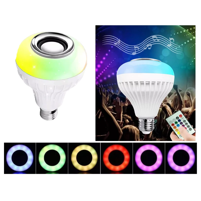 Színes LED izzó, bluetooth hangszóró