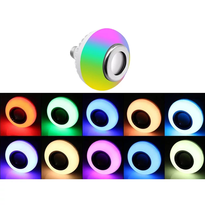 Színes LED izzó, bluetooth hangszóró