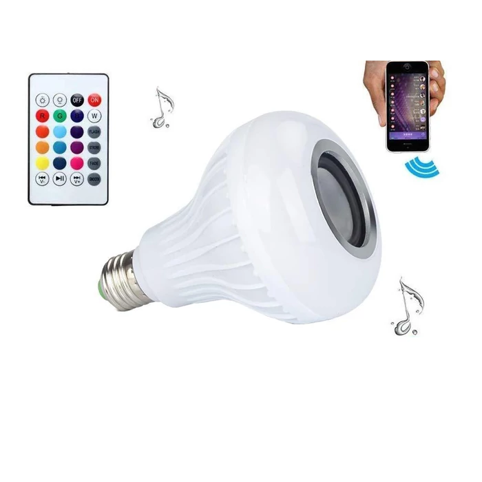Színes LED izzó, bluetooth hangszóró