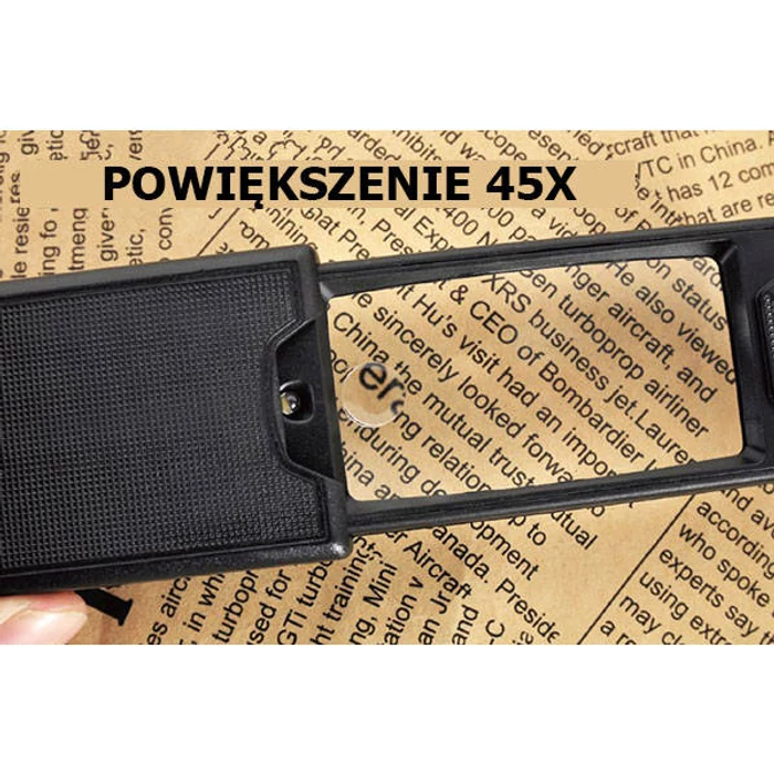 Ékszer zsebnagyító LED és UV fénnyel, 45X