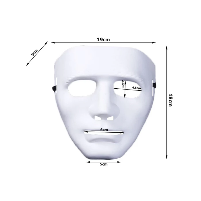 Fehér halloweeni maszk 