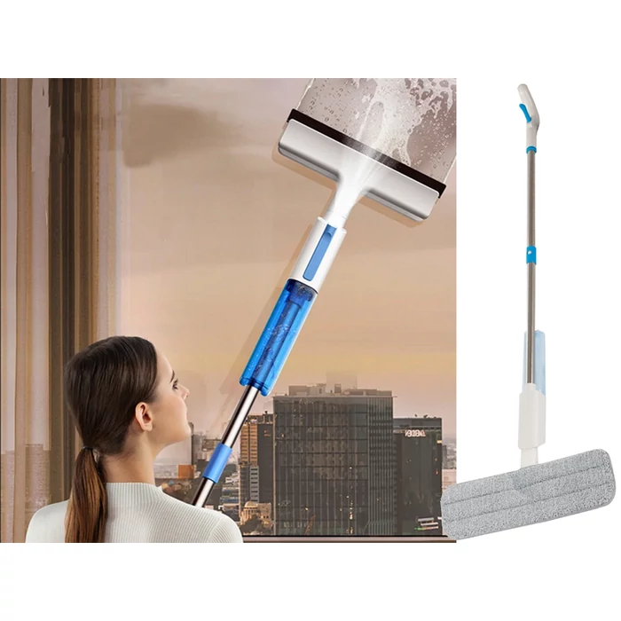 2 az 1-ben lapos felmosó ablak- és padlótisztító spray-vel