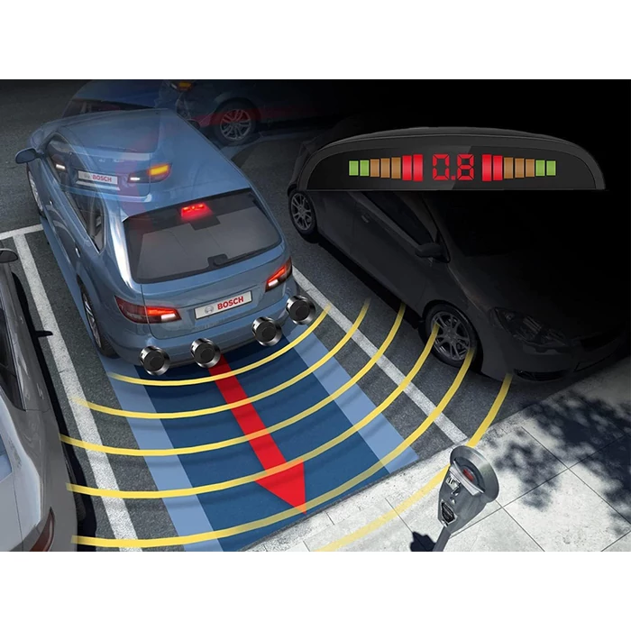 Tolatóradar szett LCD kijelzővel