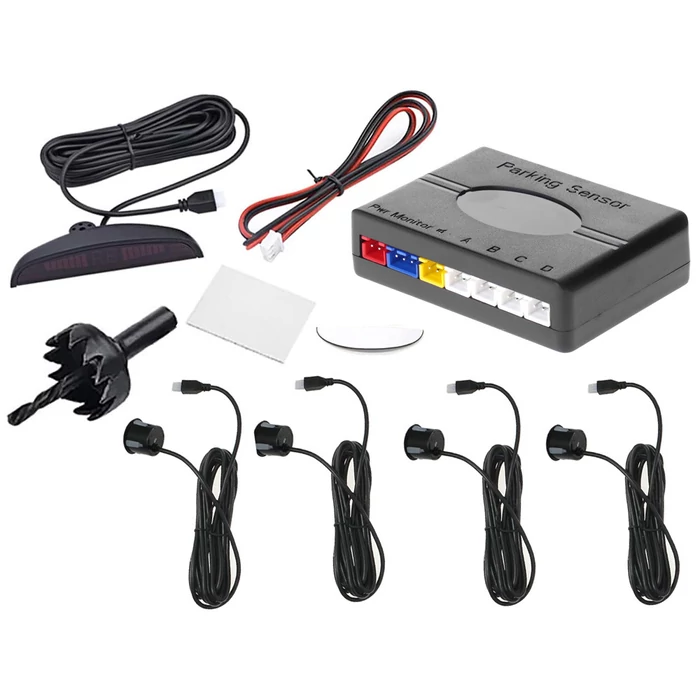 Tolatóradar szett LCD kijelzővel