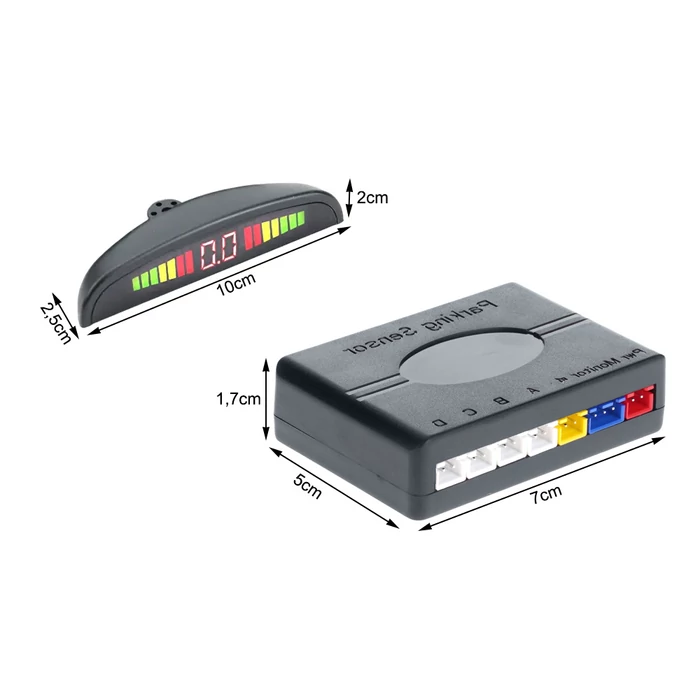 Tolatóradar szett LCD kijelzővel