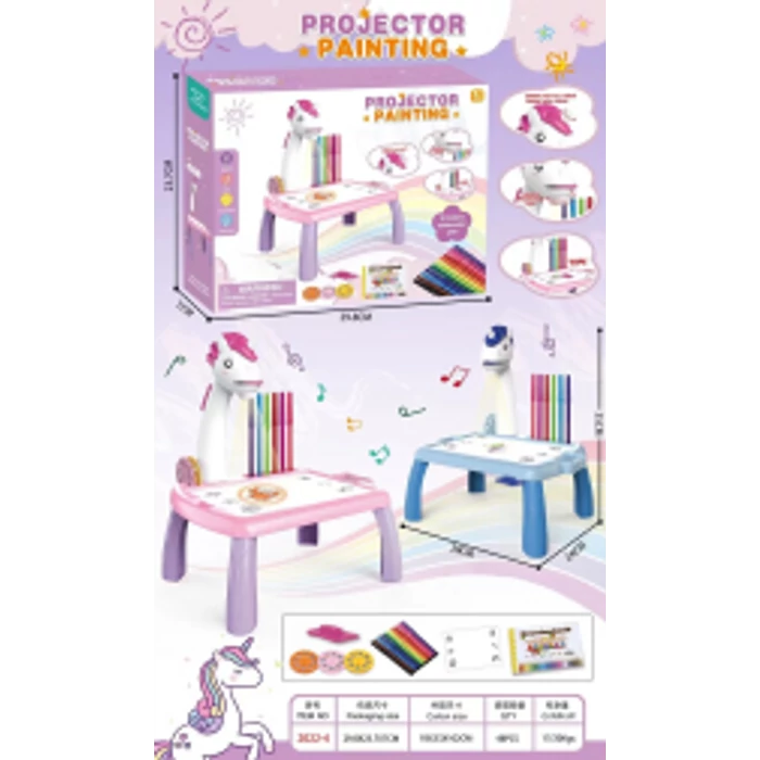 Rajzasztal projektorral