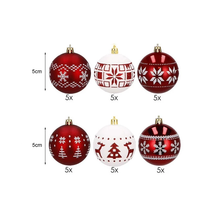 5 cm-es karácsonyfa díszek