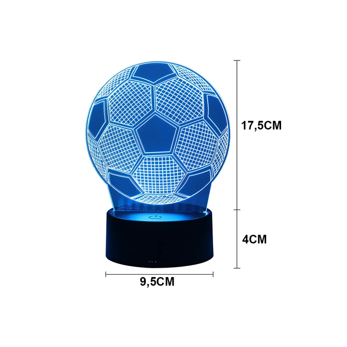 3d led football éjszakai lámpa