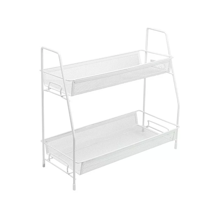 Kétszintes konyhai, fürdőszobai szervező, fehér