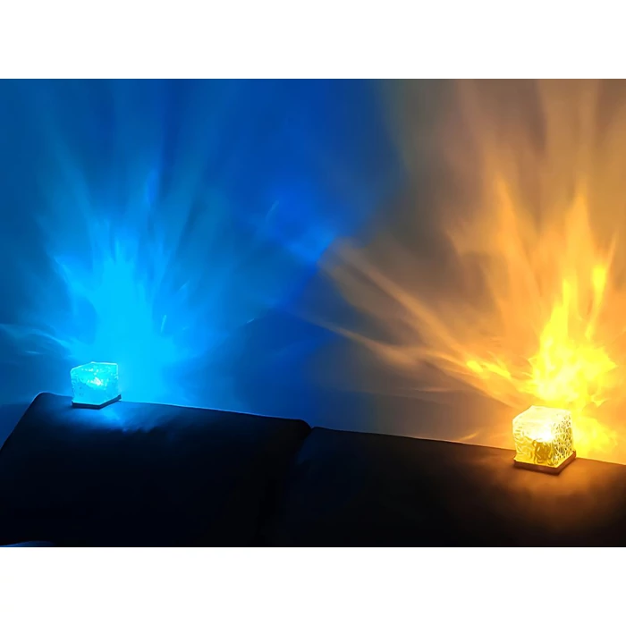 Színes LED-es dekorációs kocka lámpa 16 színnel, távirányítóval