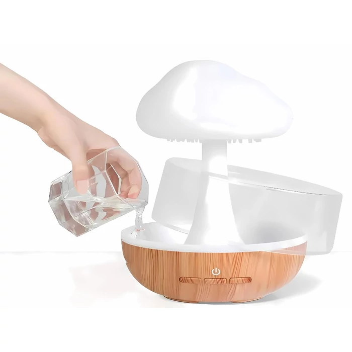 Felhő formájú párásító illatosító funkcióval, színes éjjeli fénnyel