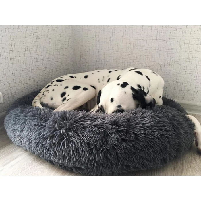 Kutya, macska plüss fekhely, 100 x 15 cm, sötét szürke