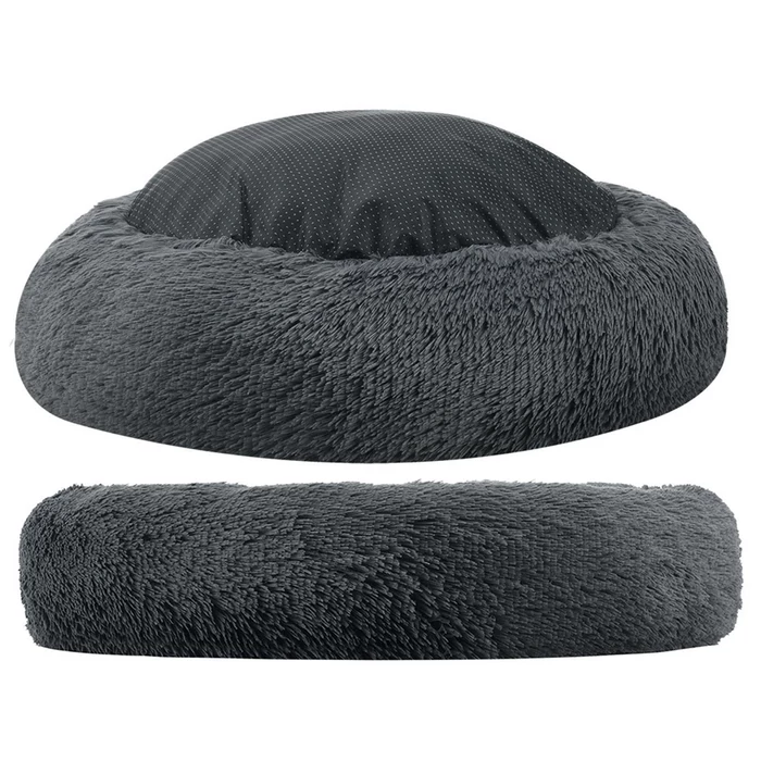 Kutya, macska plüss fekhely, 100 x 15 cm, sötét szürke