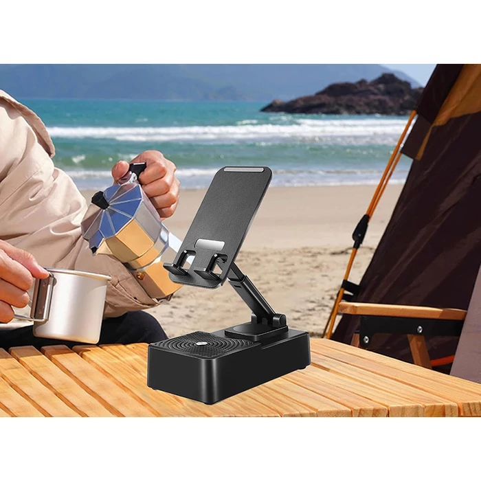 Tablet- és telefontartó Bluetooth hangszóróval