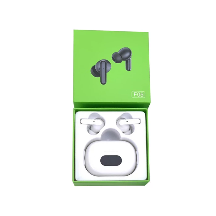 Vezeték nélküli Bluetooth fülhallgató töltő tokkal, mikrofonnal, fehér