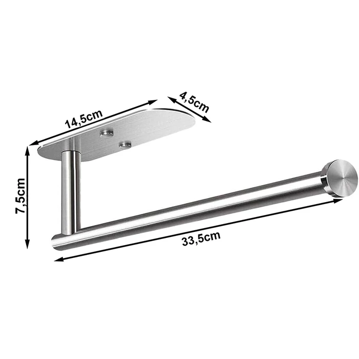 Konyhai papírtörlő tartó öntapadós vagy csavaros rögzítéssel