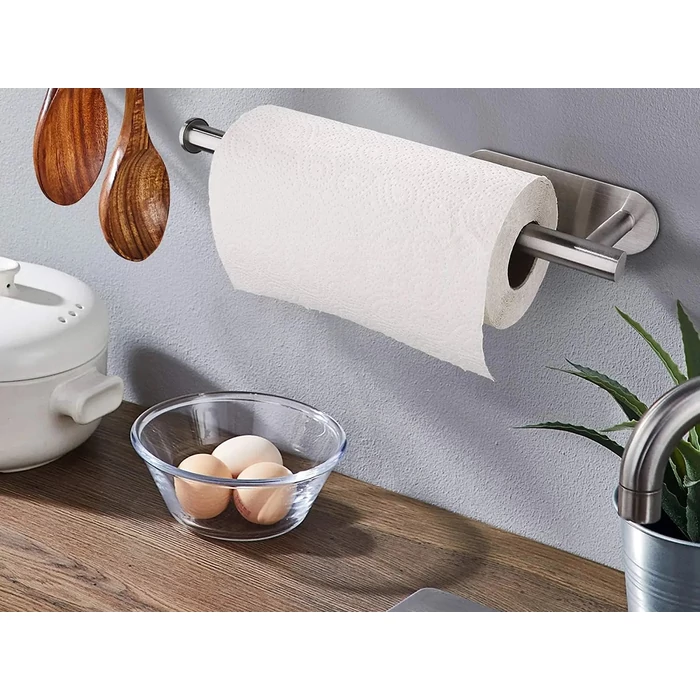 Konyhai papírtörlő tartó öntapadós vagy csavaros rögzítéssel
