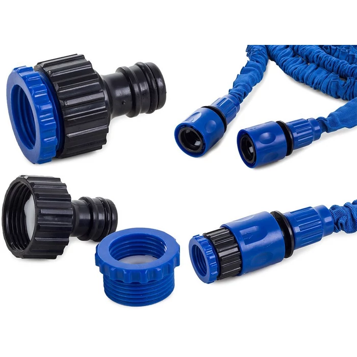 Kerti tömlő szórópisztollyal és csapadapterrel, 5-15 méter