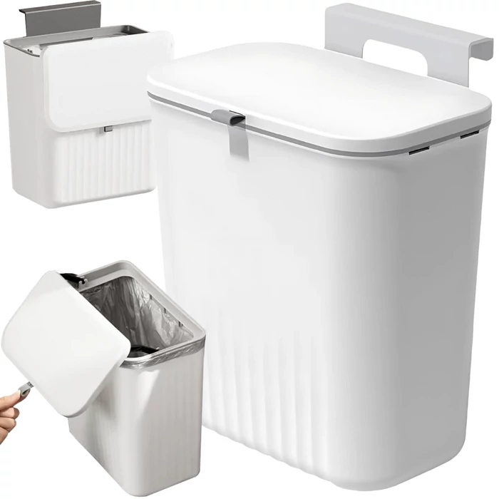 Szekrényre akasztható szemetes, 9 literes