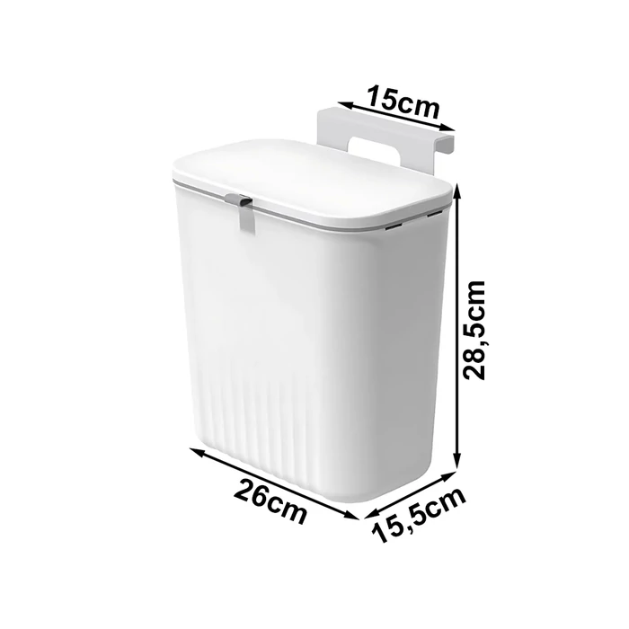 Szekrényre akasztható szemetes, 9 literes