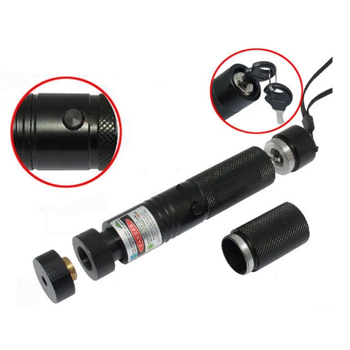 Zöld lézermutató akkumulátorral és töltővel