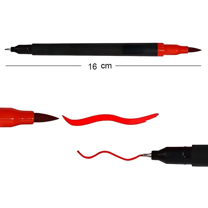100 darabos kétoldalas filctoll készlet tokban
