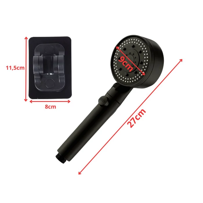 Kézi zuhanyszett 5 funkcióval, 150 cm tömlővel