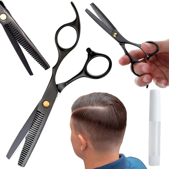 Professzionális ritkító fodrászolló, 17 cm