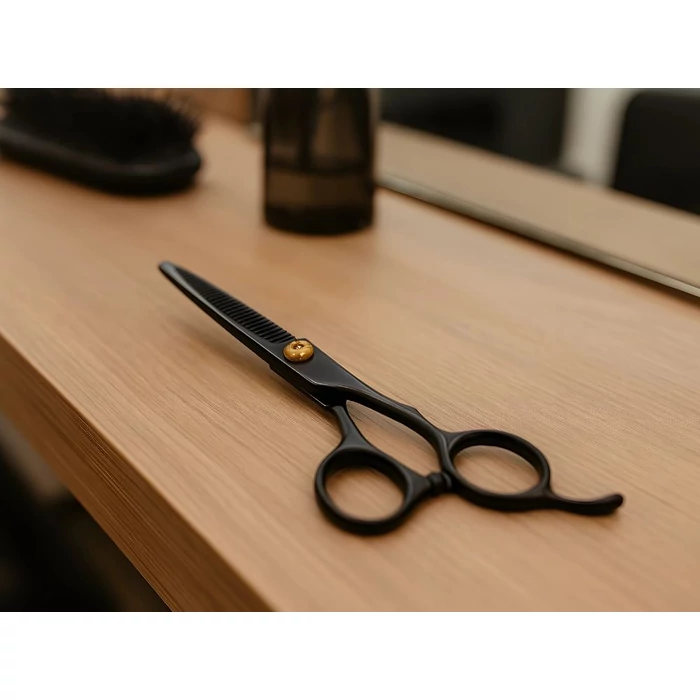 Professzionális ritkító fodrászolló, 17 cm