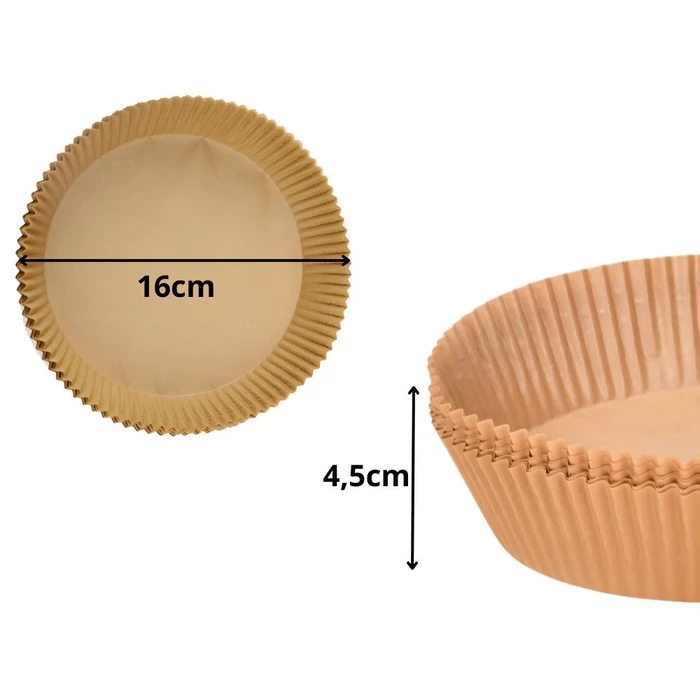 Kerek sütőpapír készlet forrólevegős sütőkhöz, 50 db