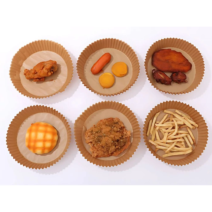 Kerek sütőpapír készlet forrólevegős sütőkhöz, 50 db