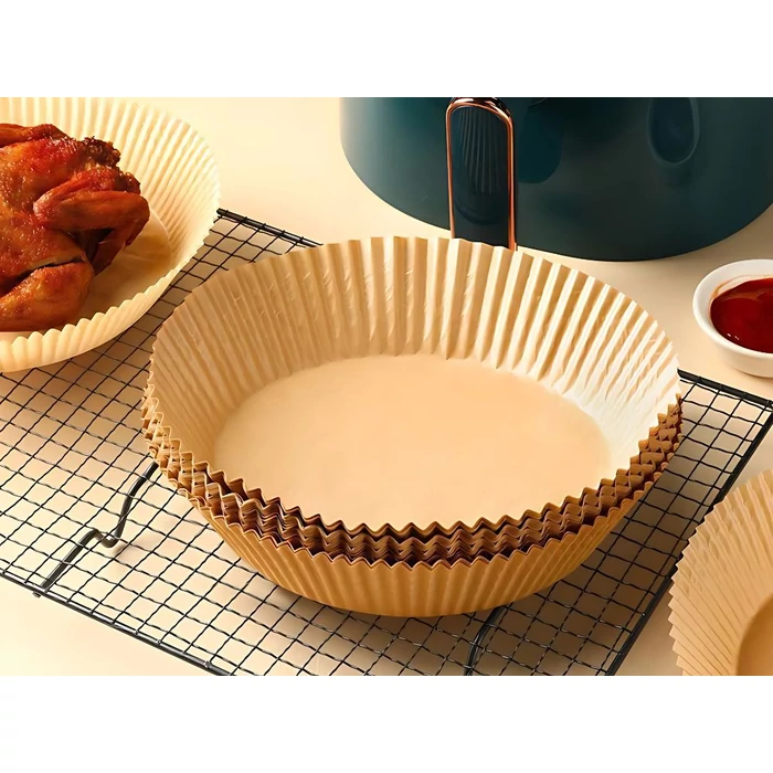 Kerek sütőpapír készlet forrólevegős sütőkhöz, 50 db