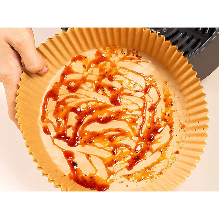 Kerek sütőpapír készlet forrólevegős sütőkhöz, 50 db