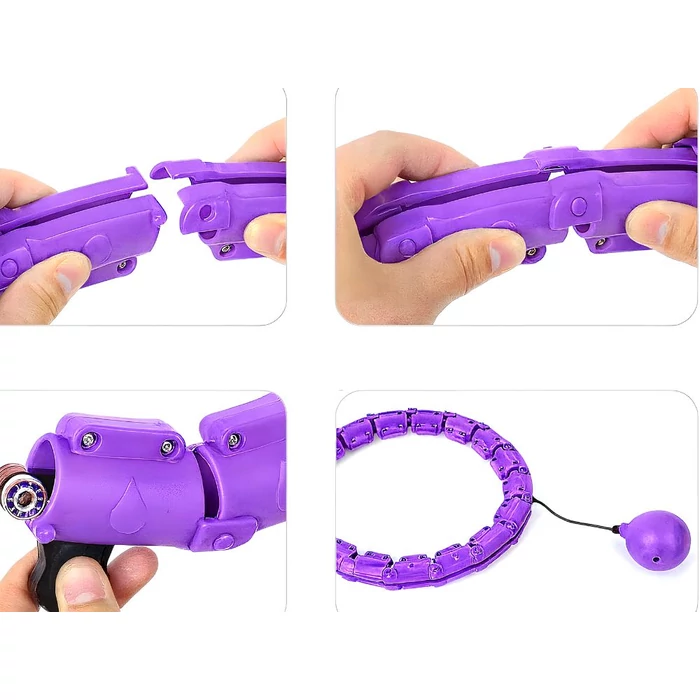 Súlyozott, edzéstámogató hulahopp karika, lila