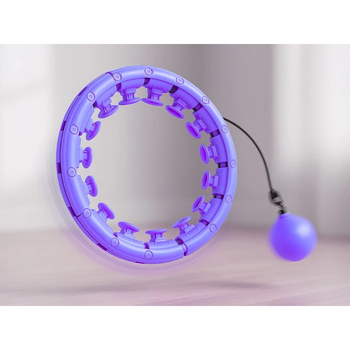 Súlyozott, edzéstámogató hulahopp karika, lila