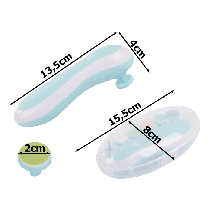 Elektromos körömvágó gyermekeknek és felnőtteknek, kék
