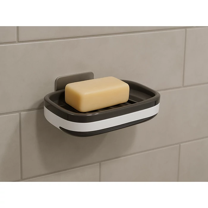 Falra rögzíthető szappantartó lecsepegtetővel