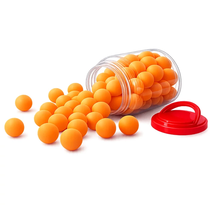60 darabos pingpong labda készlet, narancssárga
