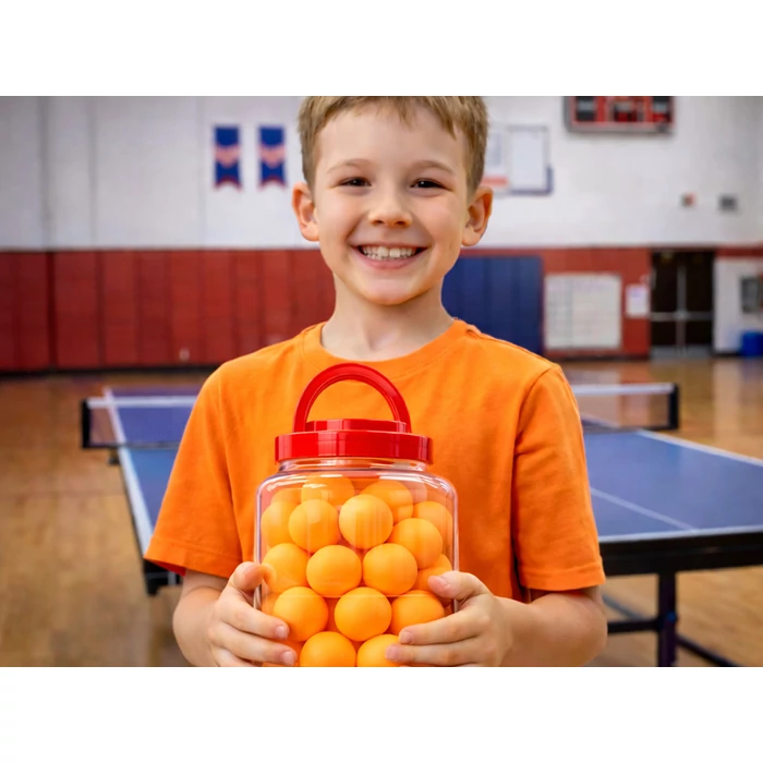 60 darabos pingpong labda készlet, narancssárga