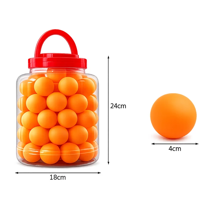 60 darabos pingpong labda készlet, narancssárga