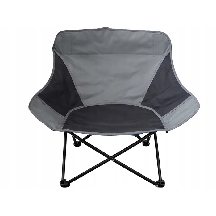Összecsukható horgászszék légáteresztő hálóval, szürke