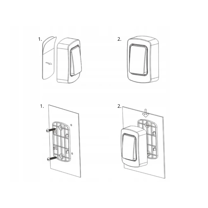 Vezeték nélküli, kinetikus működésű csengő, 130 méter, fekete