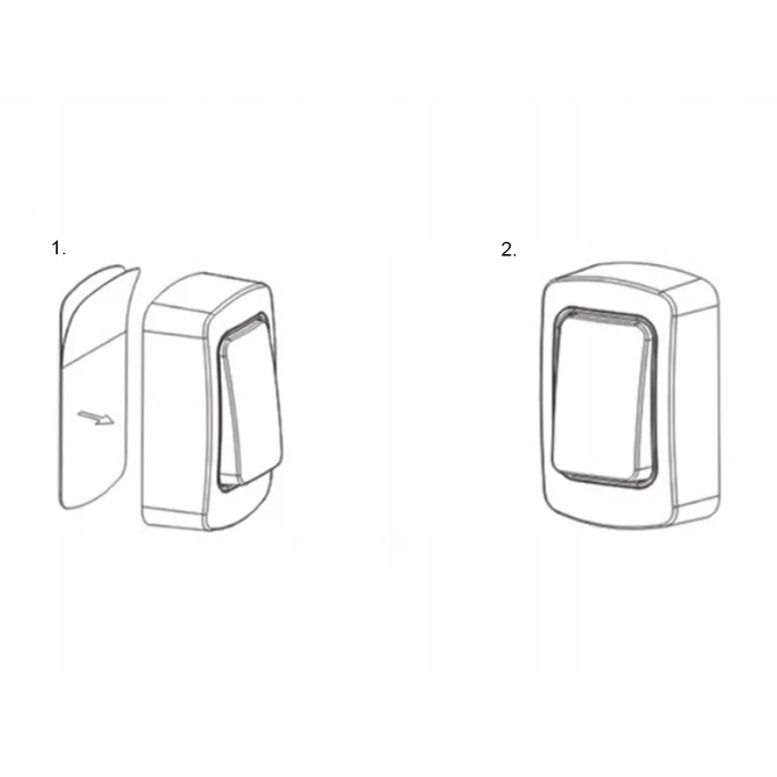 Vezeték nélküli elemes csengő, 300 méter, fekete